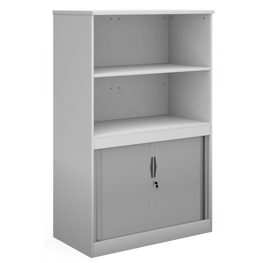 Systems Combination Bookcase With Horizontal Tambour